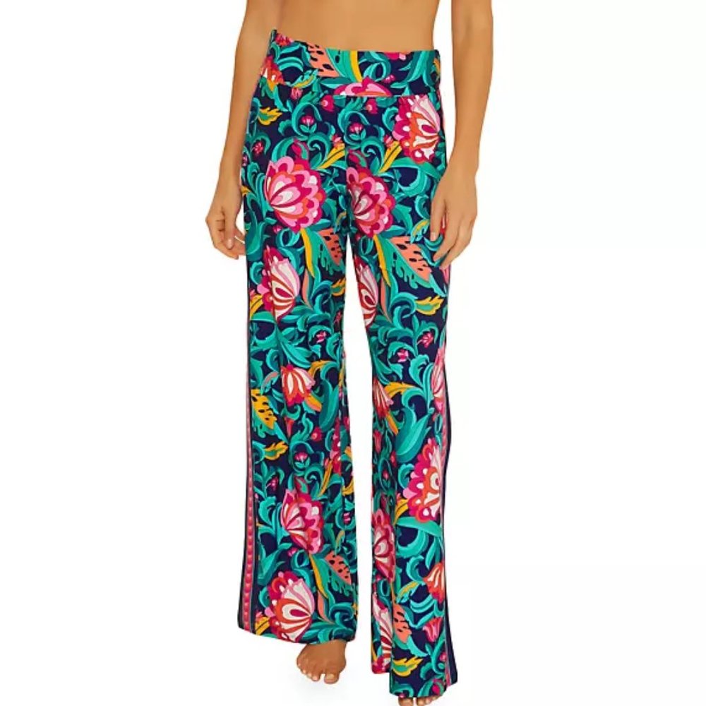 NWT Trina Turk India Garden Swim Bach Pant Cover Up